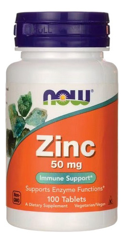 Zinc Gluconato De  Now 50mg 100 Tabletas 