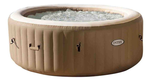 Alberca Jacuzzi Tina Hidromasaje Inflable 4 Personas Intex Color Sahara Tan