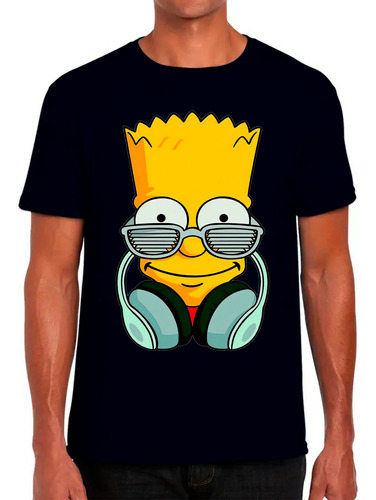 Camiseta Remera Adulto Bart Simpson Musica Rock En 2 Diseños