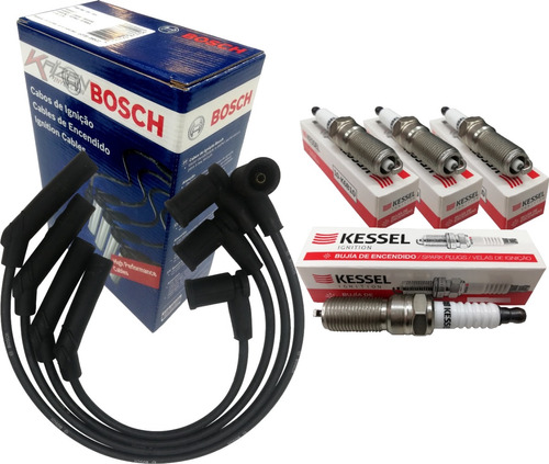 Kit Cables Bosch + Bujias Kessel Ford Fiesta 1.6 2002/2006