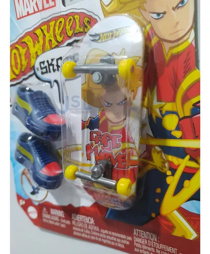 Hot Wheels - Skate de Dedo com Tênis Marvel