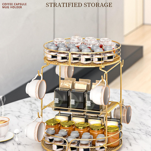 Soporte Para Cápsulas De Café, Soporte Para Tazas De Oro