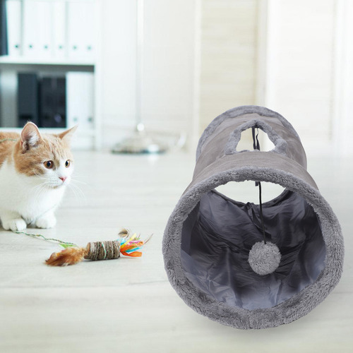 Túnel Para Gatos, Juguete Plegable, 1 Unidad, Divertido Tubo