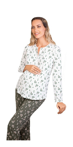 Pijama Maternal Amamantar Futura Mama Lactancia