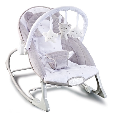 Cadeira de balanço para bebê Maxi Baby Urso Polar 21460 cinza/branco