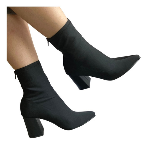 Imagen 1 de 10 de Botin Stretch Felipe Rentería Tacón 7cms Botas Mujer Moda