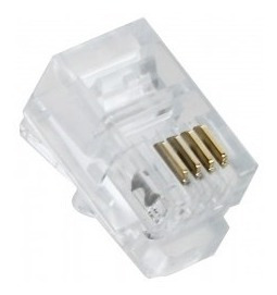 Imagen 2 de 4 de Oferta Única! 100 Fichas P/telefono Plug Rj9 Premium Calidad
