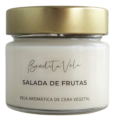 Vela Aromatizada Cera Vegetal Salada De Frutas