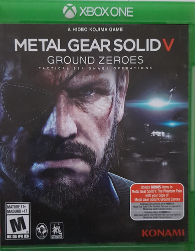 Juego Metal Gear Solid V Ground Zeroes Xbox One Fisico Usad 