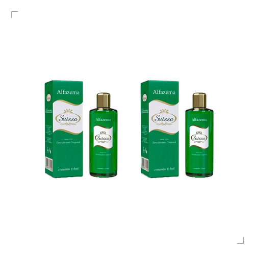 Kit 2 Deo Colônia Suissa Alfazema Verde Refrescante 115ml