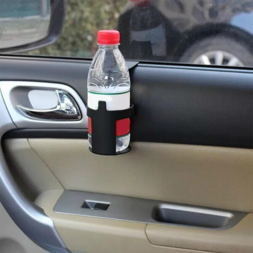 2 Portavasos Con Función De Sacacorchos Portabotellas Negro