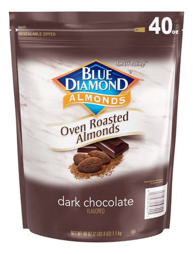 Blue Diamond, Frutos Secos De Almendras De Chocolate Oscuro.