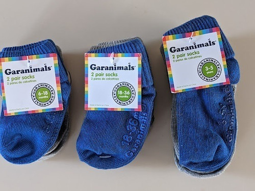 Kit De 2 Pares De Medias Antiresbalante Niño Niña Garanimals