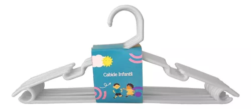 Cabides Bebe Infantil Colorido Reforçado Kit 50 Unid