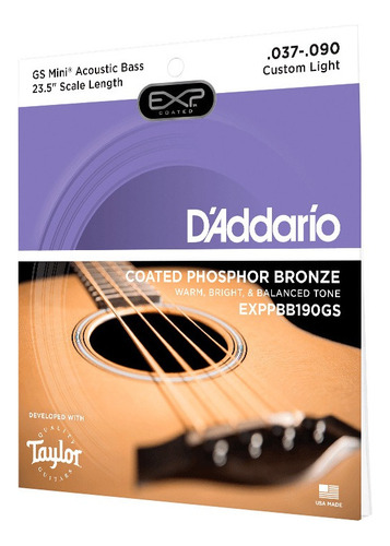 Encordoamento Baixo Mini Gs Daddario Exppbb190gs Baixolão 4c