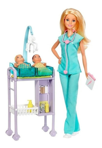 Barbie Doctora Set De Juego Con Muñeca Rubia Doctor Pediatra