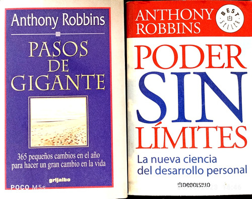 2 Libros Anthony Robbins Paso De Gigantes Poder Sin Límites 