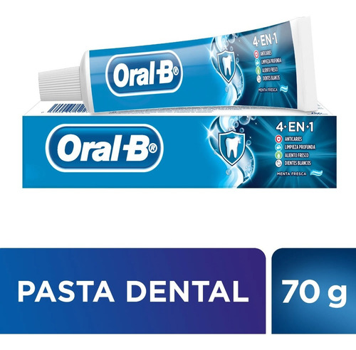 Pasta Crema Dental Menta Suave Complete 4 En 1 Oral B 70g