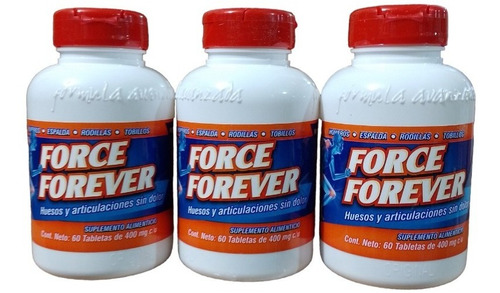 Force Forever 60 Tabletas 3 Piezas Omega Nutrition Artritis Sabor N/A