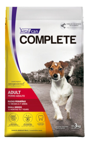 Vitalcan Complete Perro Adulto Raza Pequeña X 20 Kg