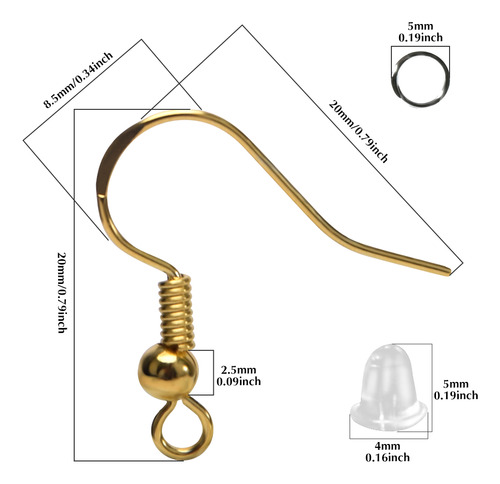 Kit De Gancho Pendientes A Mano Para Bricolaje 902pcs