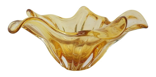 Centro De Mesa De Murano São Marcos - Cristal Âmbar 55cm