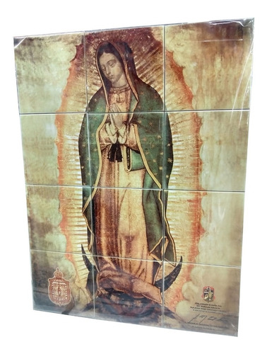 Imagen 1 de 1 de Lozeta Virgen De Guadalupe 12 Azulejos (personalizada)