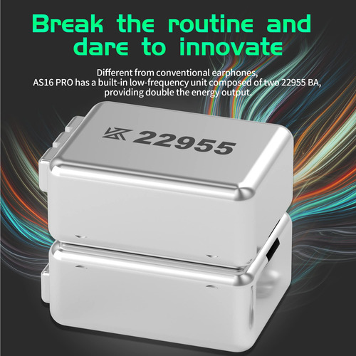 Kz As16 Pro 8 Balance Armatures Auriculares De Monitor Intra