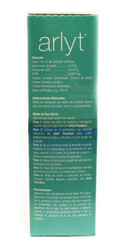 Imagen 4 de 5 de Arlyt Premium 360 Ml Solucion Para Lentes Contacto + Estuche