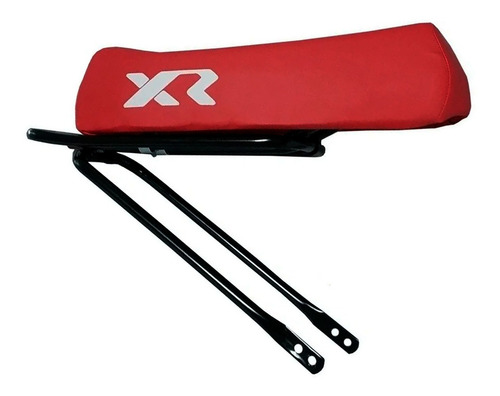 Banco Selim Mobilete Xr Caloi Com Garupa Reta Preta Cor Garupa Preta/banco Vermelho