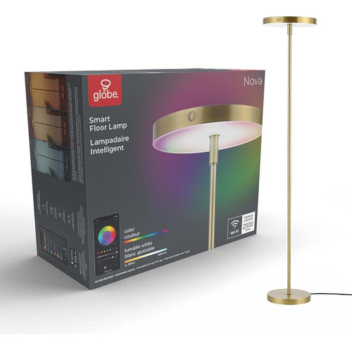 Globe Electric 65539 Wi-fi Smart 63 Lámpara De Pie, Latón M
