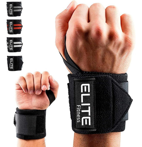 Soporte De Muñeca Para Gym | Muñequeras Resistentes Negro