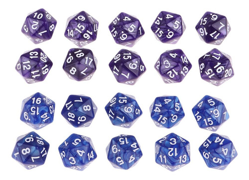 20 Pack Of Twenty Sided D20 Jugar D\u0026d Rpg Party Games