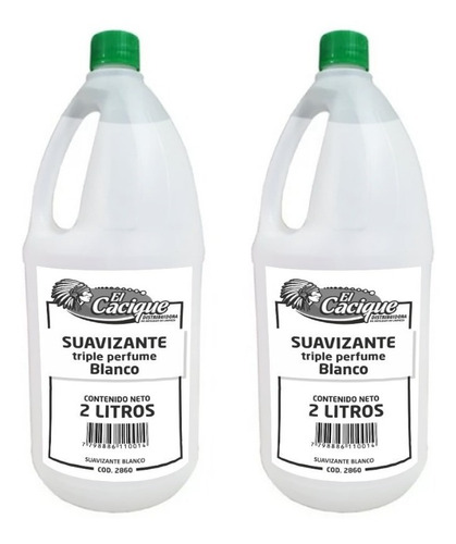 Suavizante Perfumado Blanco 2lts,pack X2u.cacique(cod. 2860)