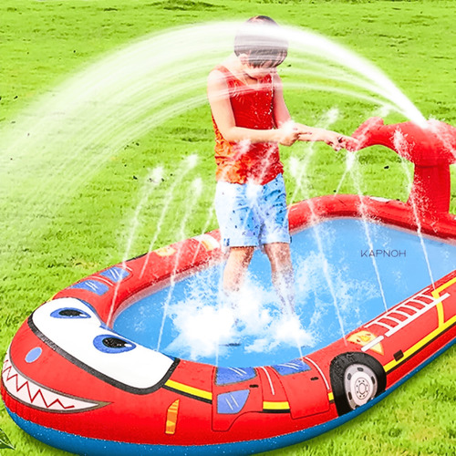 Piscina Jato Inflável Infantil Tapete Carro 170cm Chafariz