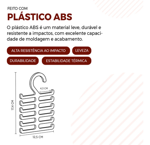 Cabide Porta Gravata Cinto Organizador Pendurar Armário