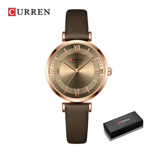  Reloj De Lujo Elegante Marca Curren Modelo 9079 Para Damas 