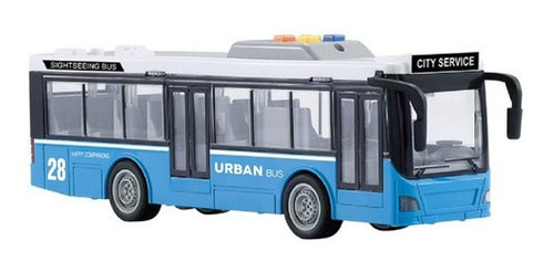 Ônibus Fricção Com Luz E Som Dm Toys