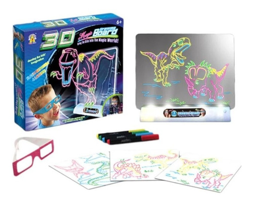 Tablero Magico Dibujo Led 3d Magic Coloring Board Niños