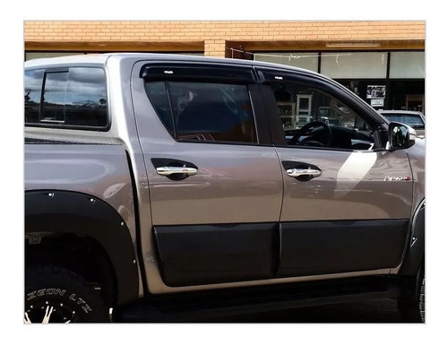 Imagen 1 de 6 de Molduras De Puertas Hilux 2016 2017 2018 2019 Doble Cabina