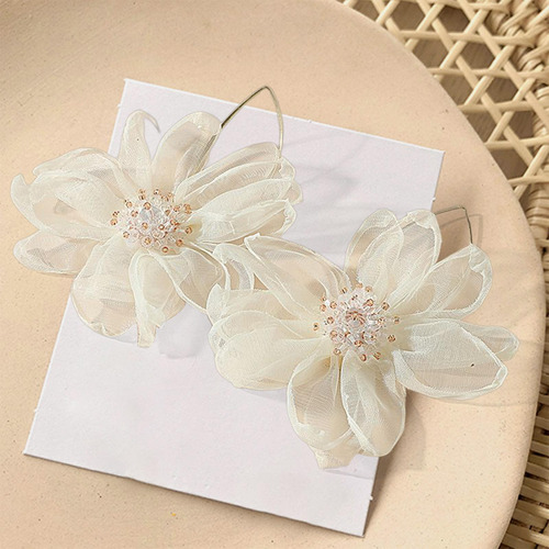 Ganchos Para Las Orejas Con Borlas Colgantes De Flores Para