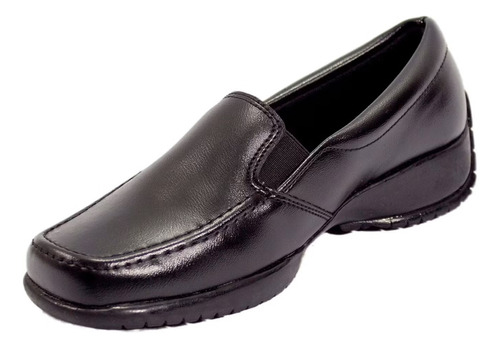 Zapato Mujer Cuero Negro Antideslizante Dotacion