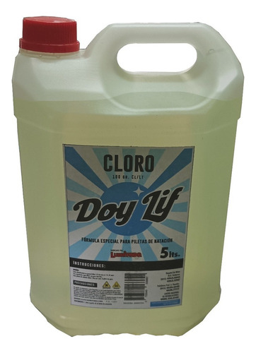 Cloro Liquido Para Piletas X 5 Lts. Doy Lif - Belgrano