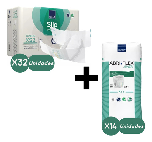 Pack Pañal Abena Slip Juniorxs2 + Calzón Pull-up Abriflex Xs