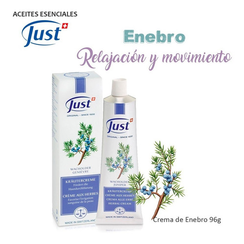 Crema De Enebro 96g Swiss Just Producto Original Envío Gratis