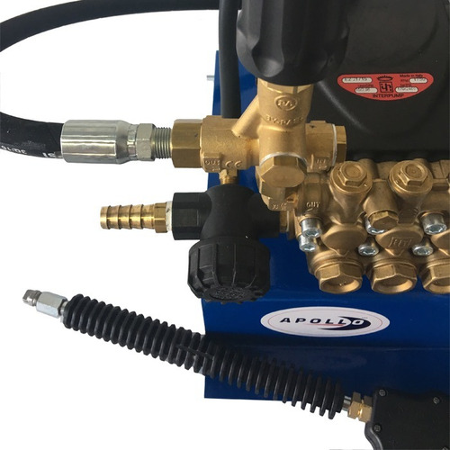Imagen 3 de 10 de Hidrolavadora Industrial Bifasica 5 Hp 2600 Psi De Alta Presión Para Autolavado Con Bomba Interpump Uso Rudo Y Continuo