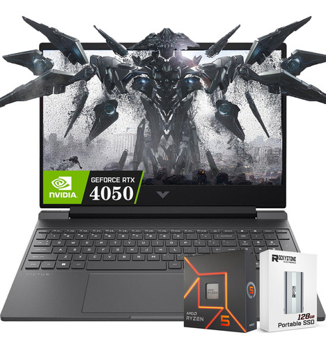 Laptop Para Juegos Hp 2024 Victus 15.6\ De 144 Hz, Gráficos Geforce Rtx 4050 Gddr6 De 6 Gb, Amd Ryzen 5-8645hs De 6 Núcleos (beat I7-1355u), Kb Retroiluminado, Dts, Bluetooth 5.3, Ssd De 128 Gb