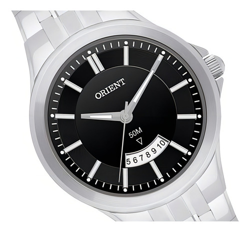 Relógio Orient Classico Calendário Aço Mbss1118a