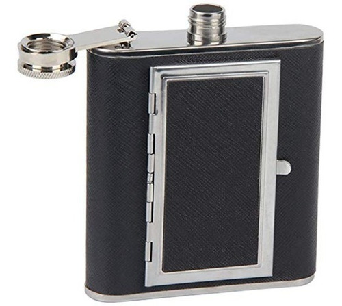 Imagen 4 de 6 de Licorera Bolsillo Wiskera 8 Onzas Cigarrer Acero Inoxidable