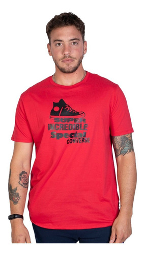 Converse Remera Lifestyle Hombre Mc All Star Incred Rojo Fuk